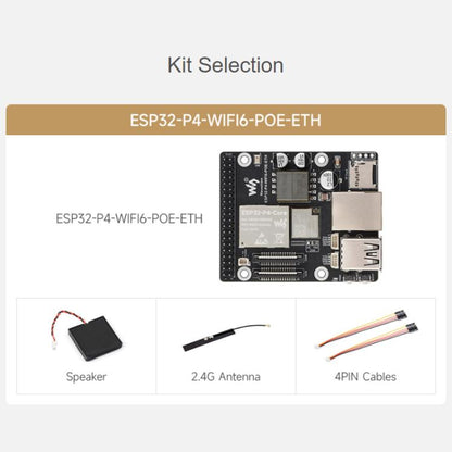WAVESHARE ESP32-P4-WIFI6-POE-ETH Development Board Supports Power Over Ethernet (PoE), Basic Package