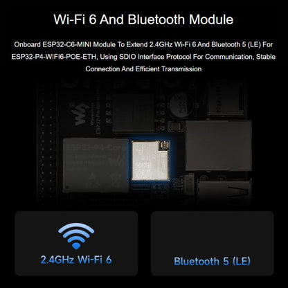 WAVESHARE ESP32-P4-WIFI6-POE-ETH Development Board Supports Power Over Ethernet (PoE), Basic Package