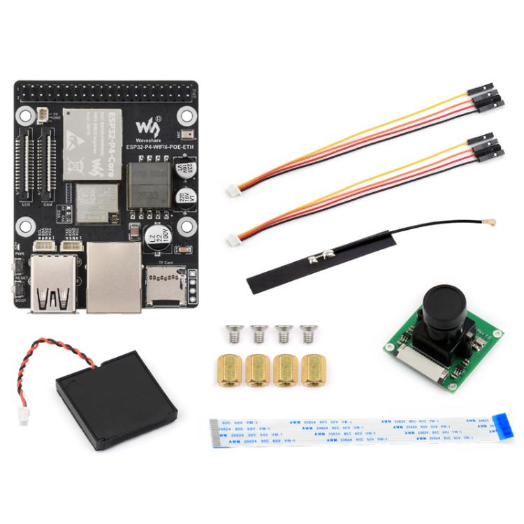 Carte de développement WAVESHARE ESP32-P4-WIFI6-POE-ETH, prend en charge l'alimentation par Ethernet (PoE), Pack C