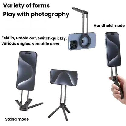 Carabiner Magnetic Aluminum Alloy Phone Holder Portable Photography Tripod