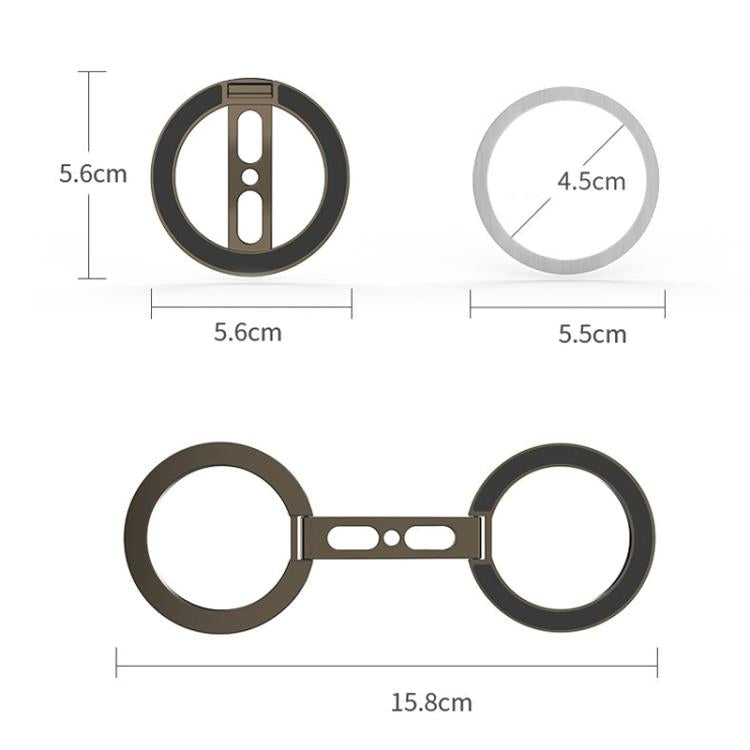 Fully Foldable Multi-Function Dual Magnetic Phone Metal Stand