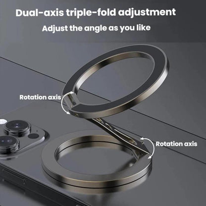 Fully Foldable Multi-Function Dual Magnetic Phone Metal Stand