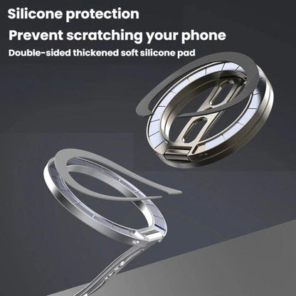 Fully Foldable Multi-Function Dual Magnetic Phone Metal Stand