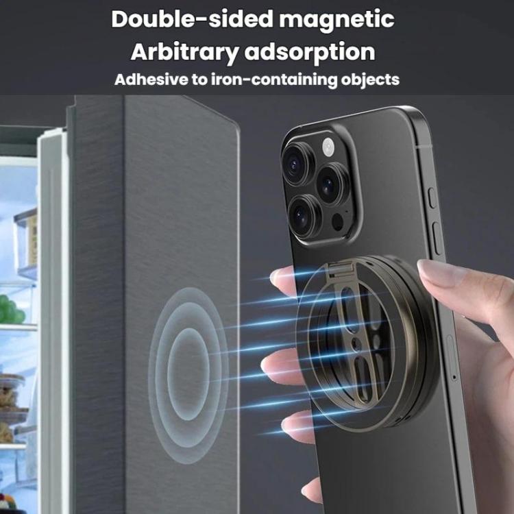 Fully Foldable Multi-Function Dual Magnetic Phone Metal Stand