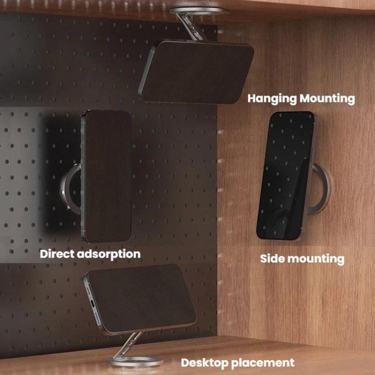 Fully Foldable Multi-Function Dual Magnetic Phone Metal Stand
