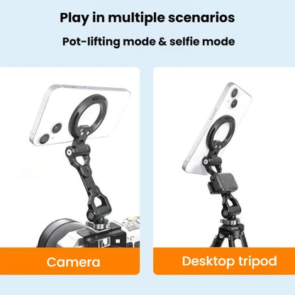 Cold Shoe Magnetic Folding Phone Holder Camera Horizontal Vertical Shooting Live Streaming Photography Stand, Holder