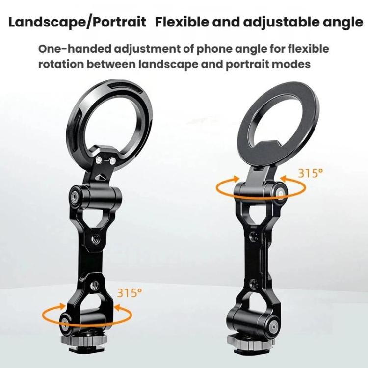 Cold Shoe Magnetic Folding Phone Holder Camera Horizontal Vertical Shooting Live Streaming Photography Stand, Holder