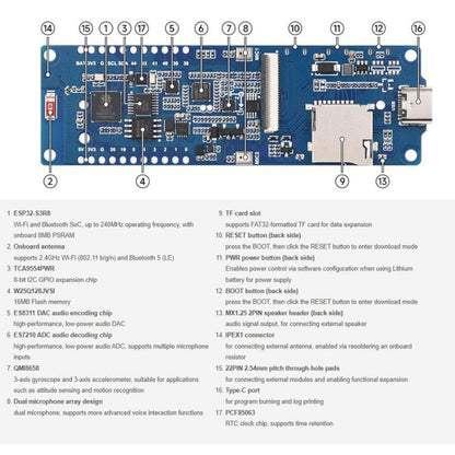 Carte de développement WAVESHARE ESP32-S3 équipée d'un écran tactile capacitif IPS de 3,49 pouces, modèle A avec batterie, modèle A sans batterie