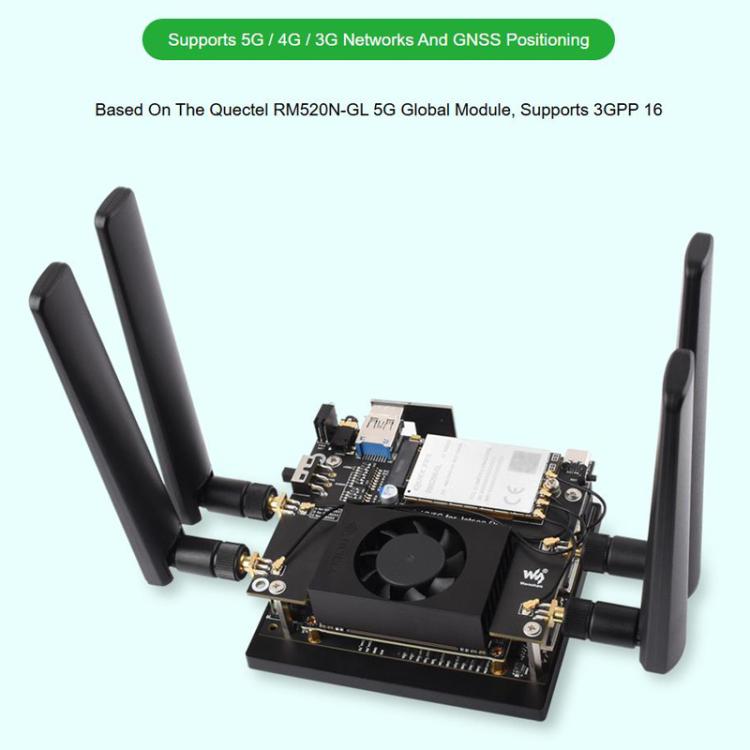 Module WAVESHARE 5G / 4G / 3G, inclut le module RM520N-GL, prend en charge le réseau 5G NSA et SA, le positionnement GNSS, 32256