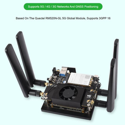 Module WAVESHARE 5G / 4G / 3G, inclut le module RM520N-GL, prend en charge le réseau 5G NSA et SA, le positionnement GNSS, 32256
