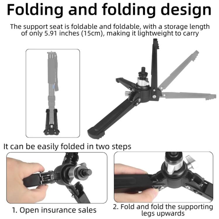 Monopod Base Tripod Support Portable Camera Stand Tripod Stand, BEXIN ST-1