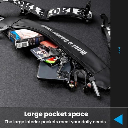 Reflective Outdoor Sports Waist Pack For Men Women Waterproof Casual Crossbody Bag