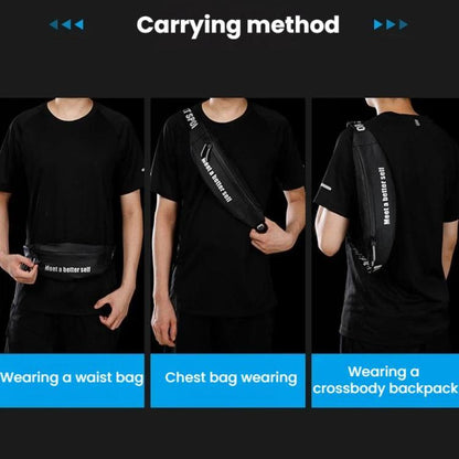 Reflective Outdoor Sports Waist Pack For Men Women Waterproof Casual Crossbody Bag