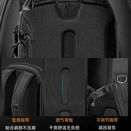 Cwatcun D248 Medium Camera Bag Waterproof High Capacity DSLR Digital Camera Backpack