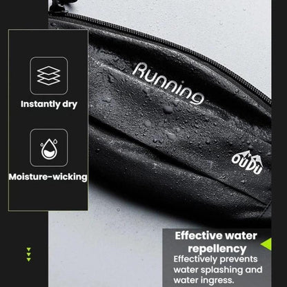 OUDU Reflective Waterproof Waist Pack For Men Women Outdoor Sports Portable Phone Bag