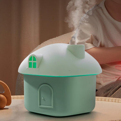 Little House Shape Mini Desktop Humidifier USB Silent Humidifier With Colorful Lights
