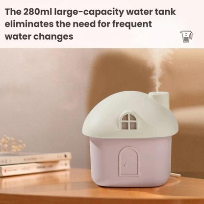 Little House Shape Mini Desktop Humidifier USB Silent Humidifier With Colorful Lights