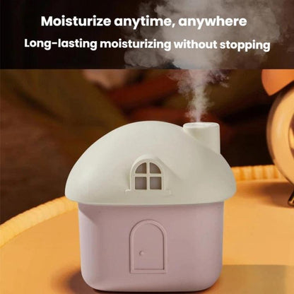 Little House Shape Mini Desktop Humidifier USB Silent Humidifier With Colorful Lights