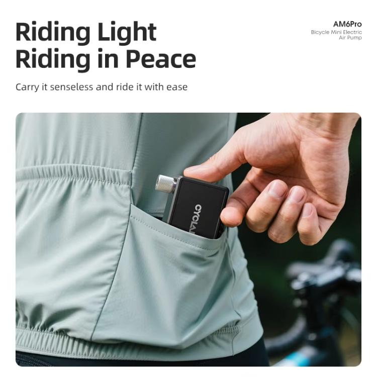Mini Inflatable Pump Portable High-Pressure Brushless Electric Bike Air Pump With Display, AM6pro