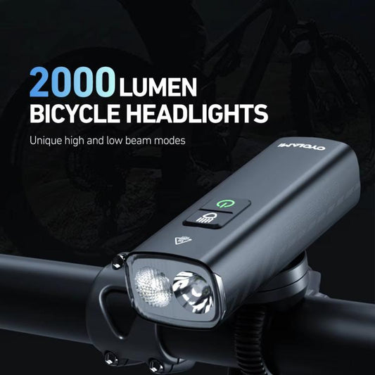 High-Capacity Rechargeable Bike Headlight Powerful Night Riding Flashlight, BR2000