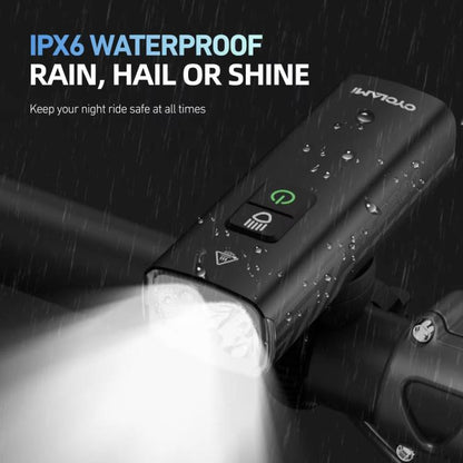 High-Capacity Rechargeable Bike Headlight Powerful Night Riding Flashlight, BR2000