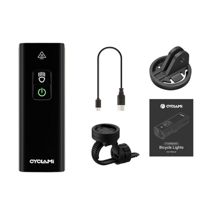 High-Capacity Rechargeable Bike Headlight Powerful Night Riding Flashlight, BR2000