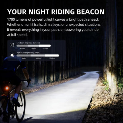 Bicycle Remote-Controlled Headlight High Power Night Riding Flashlight, CYC1700