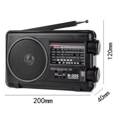 TECSUN R-305P Radio pleine bande portable avec cadran analogique rétro DSP, R-305P