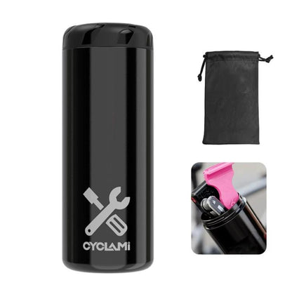 CYCLAMI Bicycle Repair Tool Canister Portable Water Bottle-Style Storage Can