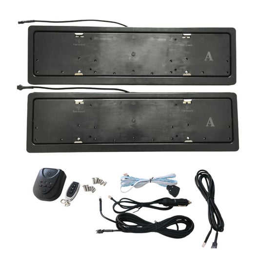 European-Standard Electric Vehicle License Plate Flip Frame Modification, Single Plate, Double Plate