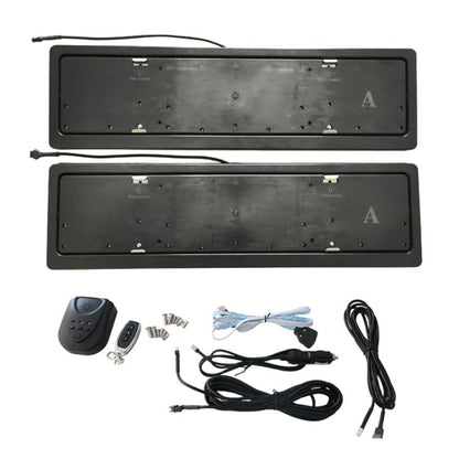 European-Standard Electric Vehicle License Plate Flip Frame Modification, Single Plate, Double Plate