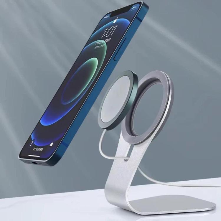 Aluminum Alloy Phone Holder Stand for Magnetic Wireless Charger Desktop Bracket
