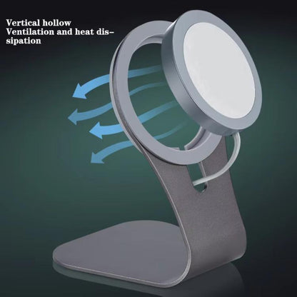 Aluminum Alloy Phone Holder Stand for Magnetic Wireless Charger Desktop Bracket
