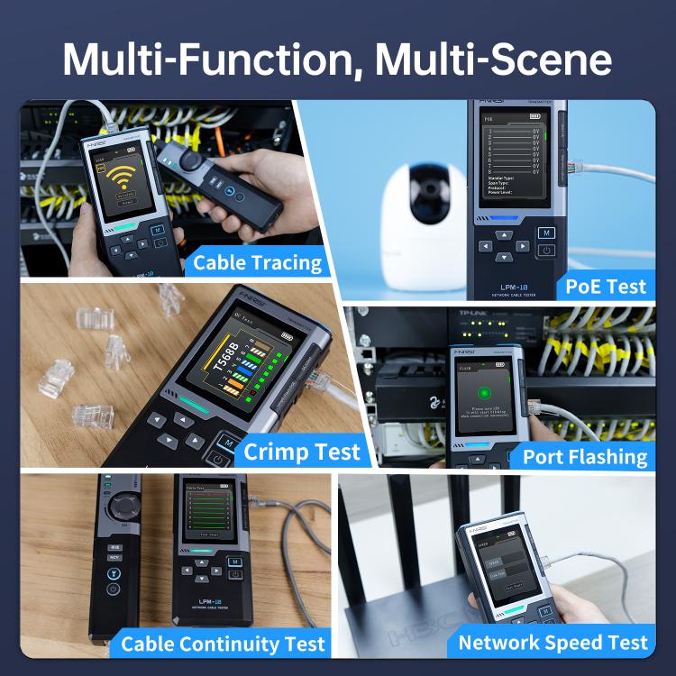FNIRSI Multifunctional Cable Finder with Anti-interference PoE Cable Tester, LPM-10A