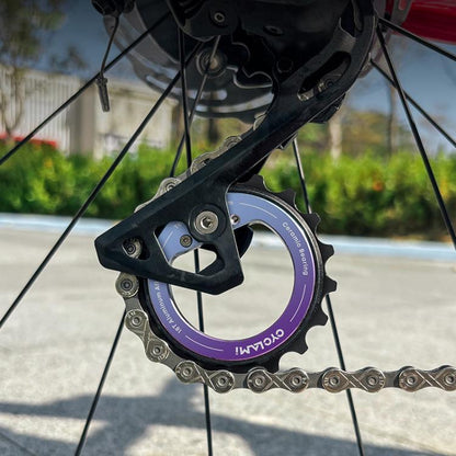 Poulie de dérailleur arrière excentrique creuse 18T avec roulement en céramique, Pièces de vélo DIY, CYCLAMI CYC-18T