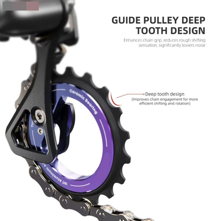 Poulie de dérailleur arrière excentrique creuse 18T avec roulement en céramique, Pièces de vélo DIY, CYCLAMI CYC-18T