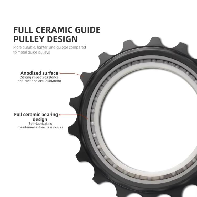 Poulie de dérailleur arrière excentrique creuse 18T avec roulement en céramique, Pièces de vélo DIY, CYCLAMI CYC-18T
