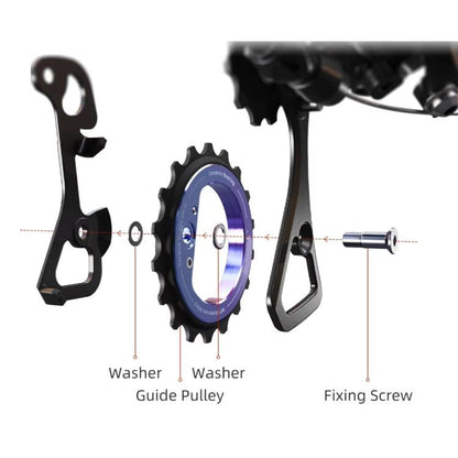 Poulie de dérailleur arrière excentrique creuse 18T avec roulement en céramique, Pièces de vélo DIY, CYCLAMI CYC-18T