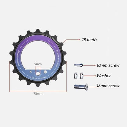 Poulie de dérailleur arrière excentrique creuse 18T avec roulement en céramique, Pièces de vélo DIY, CYCLAMI CYC-18T
