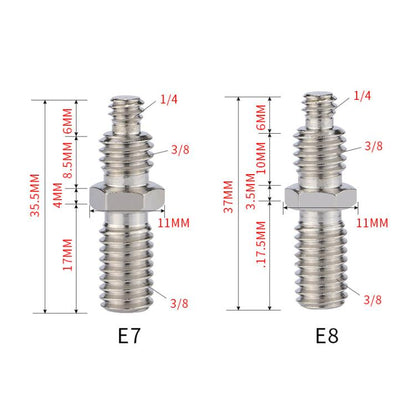 Cloud Platform Central Axis 1/4 To 3/8 inch Tripod Adapter Camera Screw, 10pcs E7, 10pcs E8