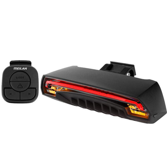 Smart Remote-Controlled Cycling Laser Tail Light Bicycle Turn Signal LED Warning Light, MEILAN X5