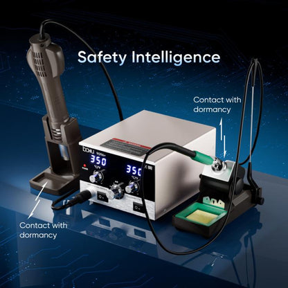 BAKU BA-909A+ 800W Digital Hot Air Rework Station & Soldering Iron 2-in-1, with Temp Lock, Sleep Mode for Phone/PCB Repair, 110V US Plug, 220V EU Plug