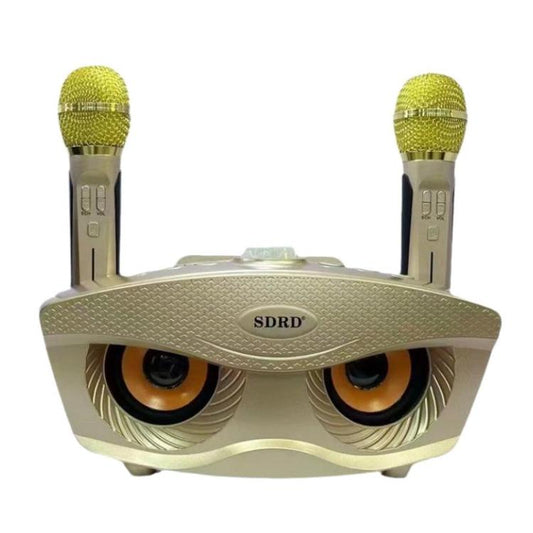 SDRD SD306S Wireless Bluetooth Speaker With Dual Microphone Portable Karaoke Machine For Singing & Live Stream