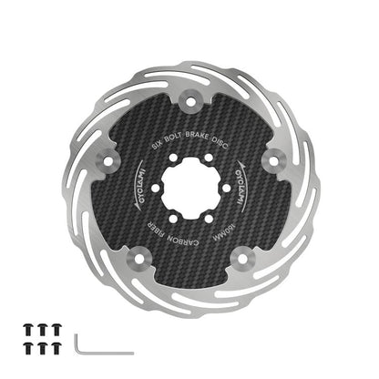 Fully Enclosed Bike Six-Hole Carbon Fiber Brake Disc, CYCLAMI CAR6 160mm, CYCLAMI CAR6 180mm