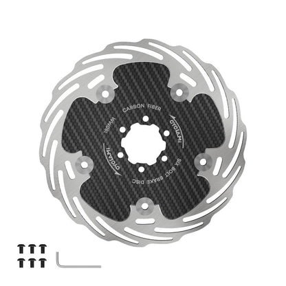 Fully Enclosed Bike Six-Hole Carbon Fiber Brake Disc, CYCLAMI CAR6 160mm, CYCLAMI CAR6 180mm