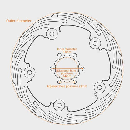 Fully Enclosed Bike Six-Hole Carbon Fiber Brake Disc, CYCLAMI CAR6 160mm, CYCLAMI CAR6 180mm