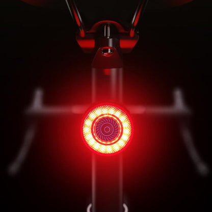 Bicycle Smart Braking Carbon Fiber Vibration Sensing Rear Light Warning Light, CY120