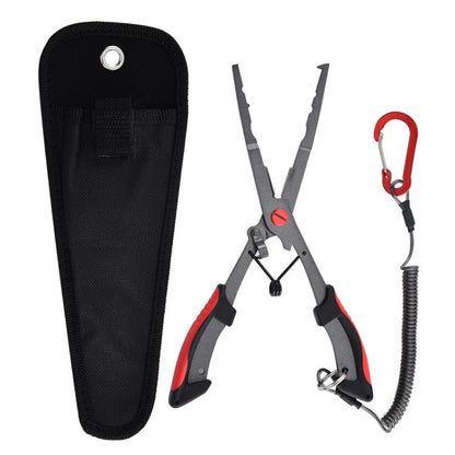 Seawater Corrosion Resistant Extended Eagle-Beak Hook Remover Line Cutter Pliers, Lure Plier, Lure Plier + Wire Safety Rope, Lure Plier + Wire Safety Rope + Nylon Bag, Lure Plier + Wire Safety Rope + Rubber Sleeve                                       ...
