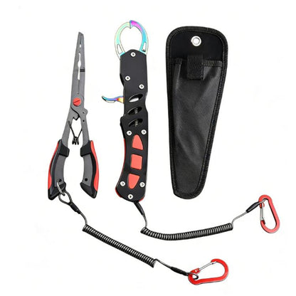 Seawater Corrosion Resistant Extended Eagle-Beak Hook Remover Line Cutter Pliers, Lure Plier, Lure Plier + Wire Safety Rope, Lure Plier + Wire Safety Rope + Nylon Bag, Lure Plier + Wire Safety Rope + Rubber Sleeve                                       ...