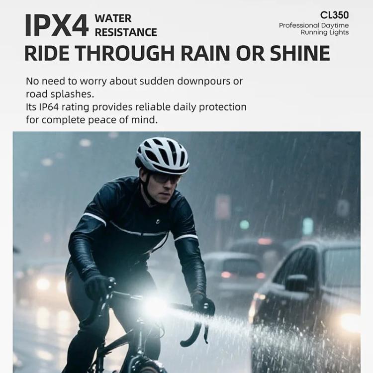 Bike Daytime Running Light With Speedometer Interface Outdoor Cycling Nighttime High-Intensity Light, CL350